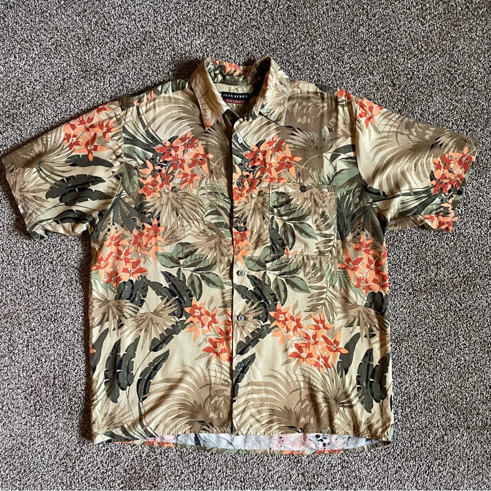 John Henry Tropical Floral Men's Shirt